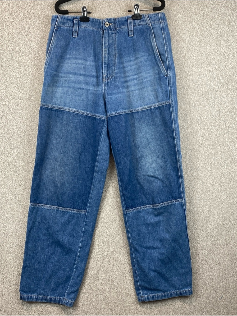 Just Cavalli Wide Leg jeans Men Patchwork Size EU 48 US 32 Hipster Artsy Boho